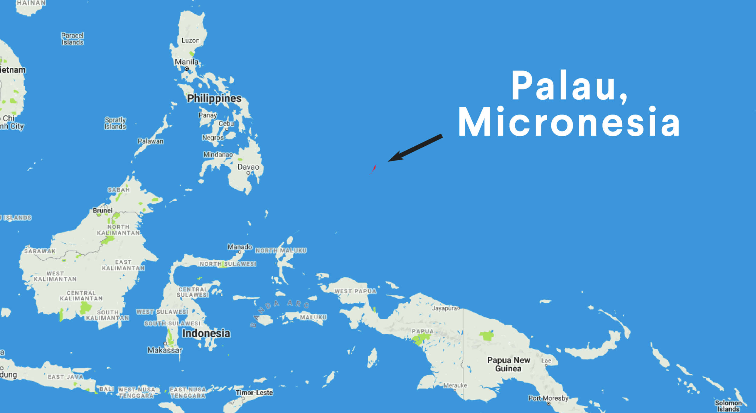 Zoomed out Map of Micronesia