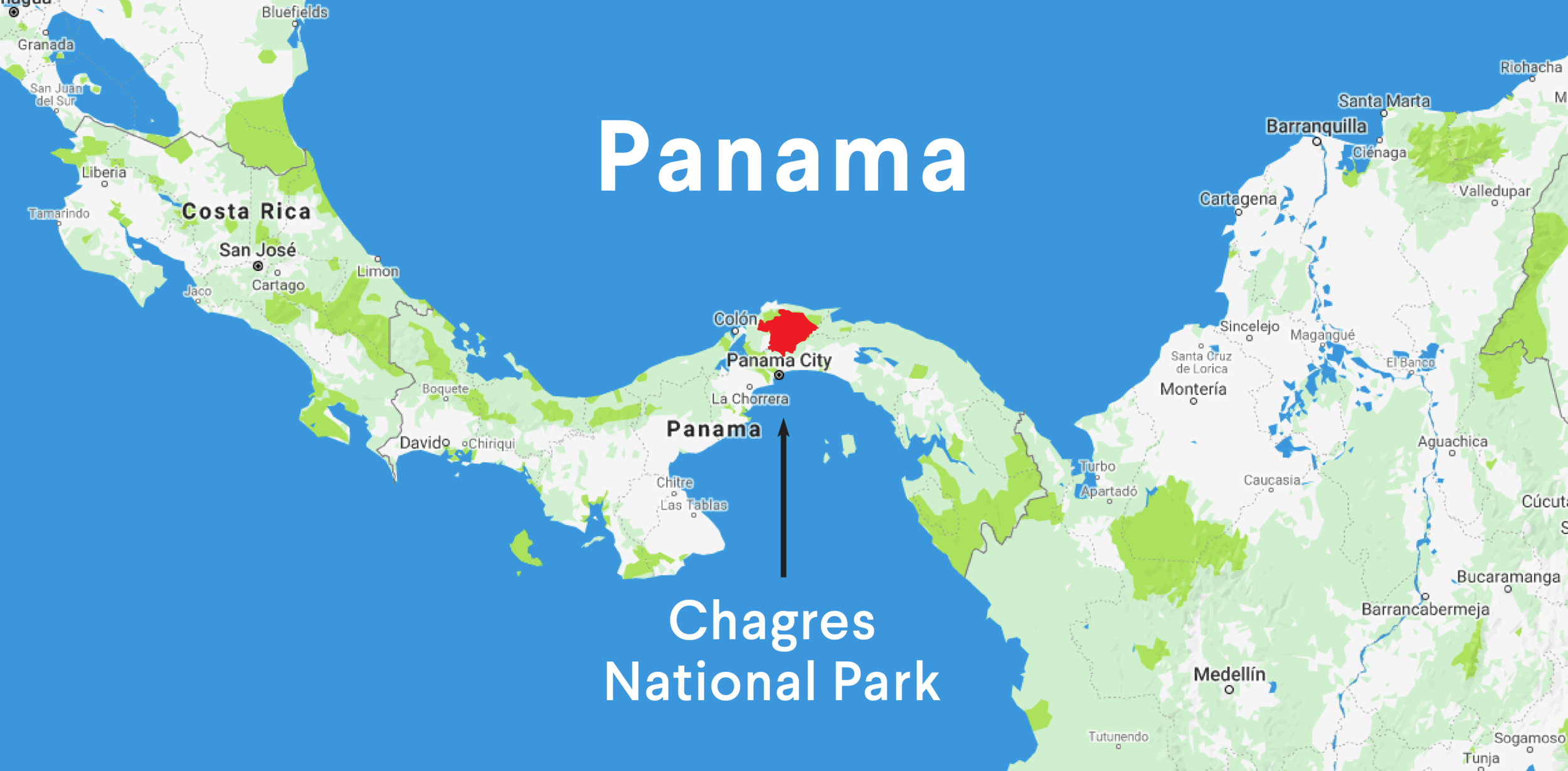 Zoomed out Map of Panama