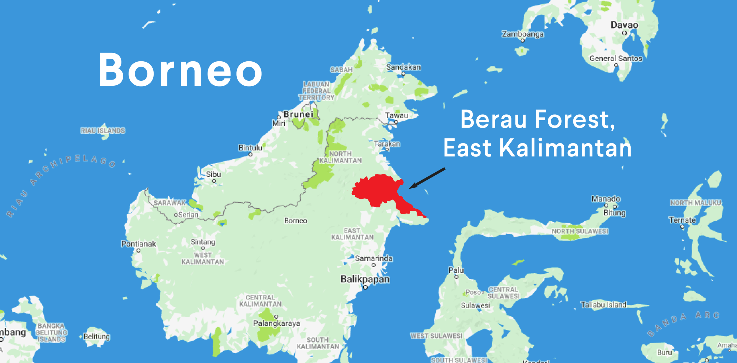 Zoomed out Map of Borneo