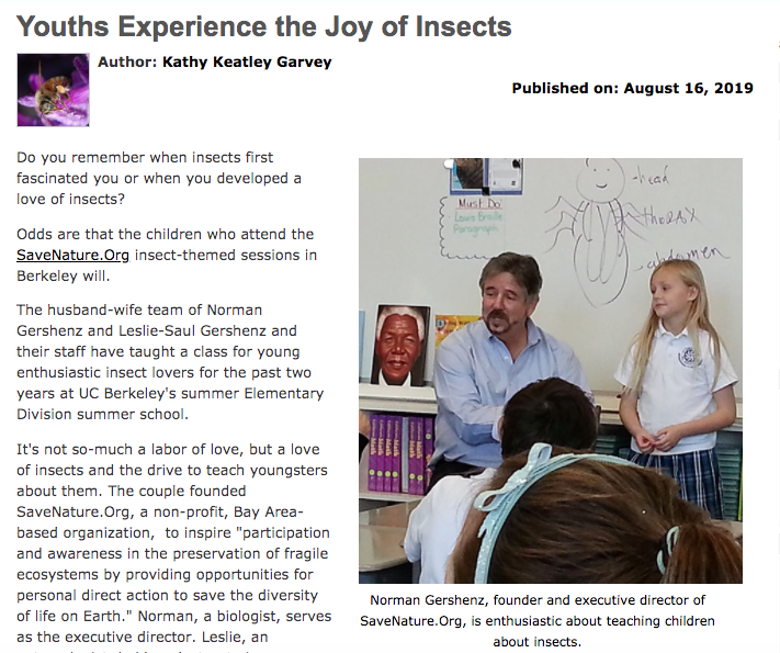 Youth Experience the Joy of Insects