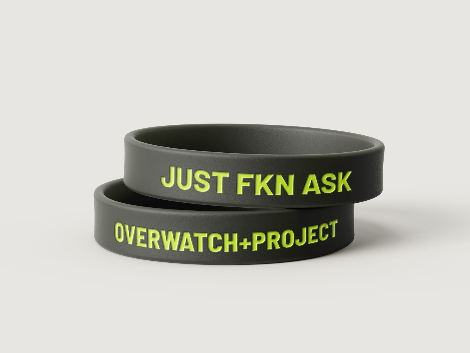 Just FKN Ask  Wristband + Sticker Pack