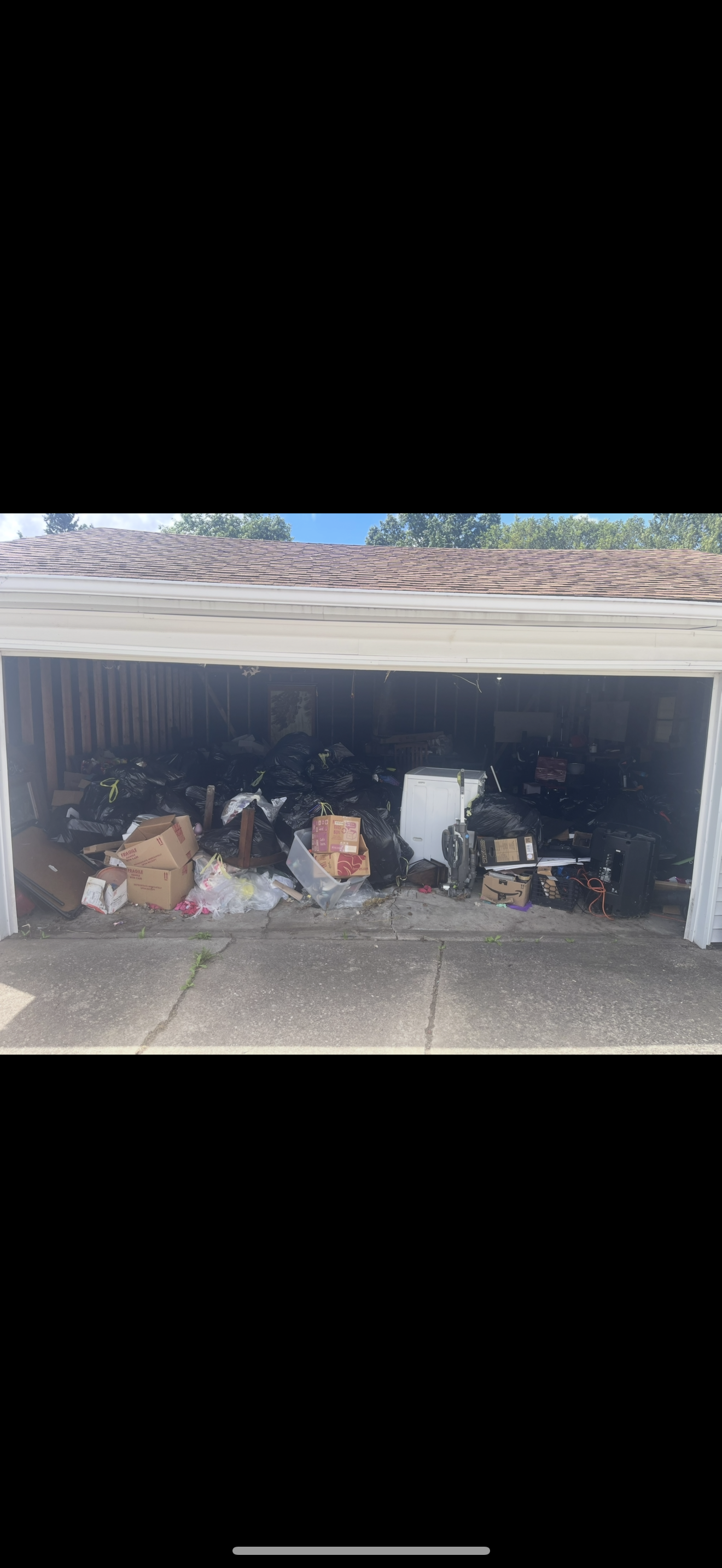 Garage before Jay's Handyman Services
