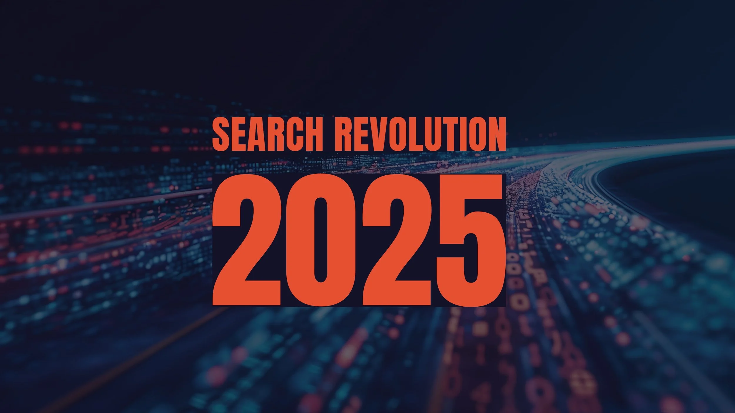 Search Revolution 2025" text showing website optimization for AI search
