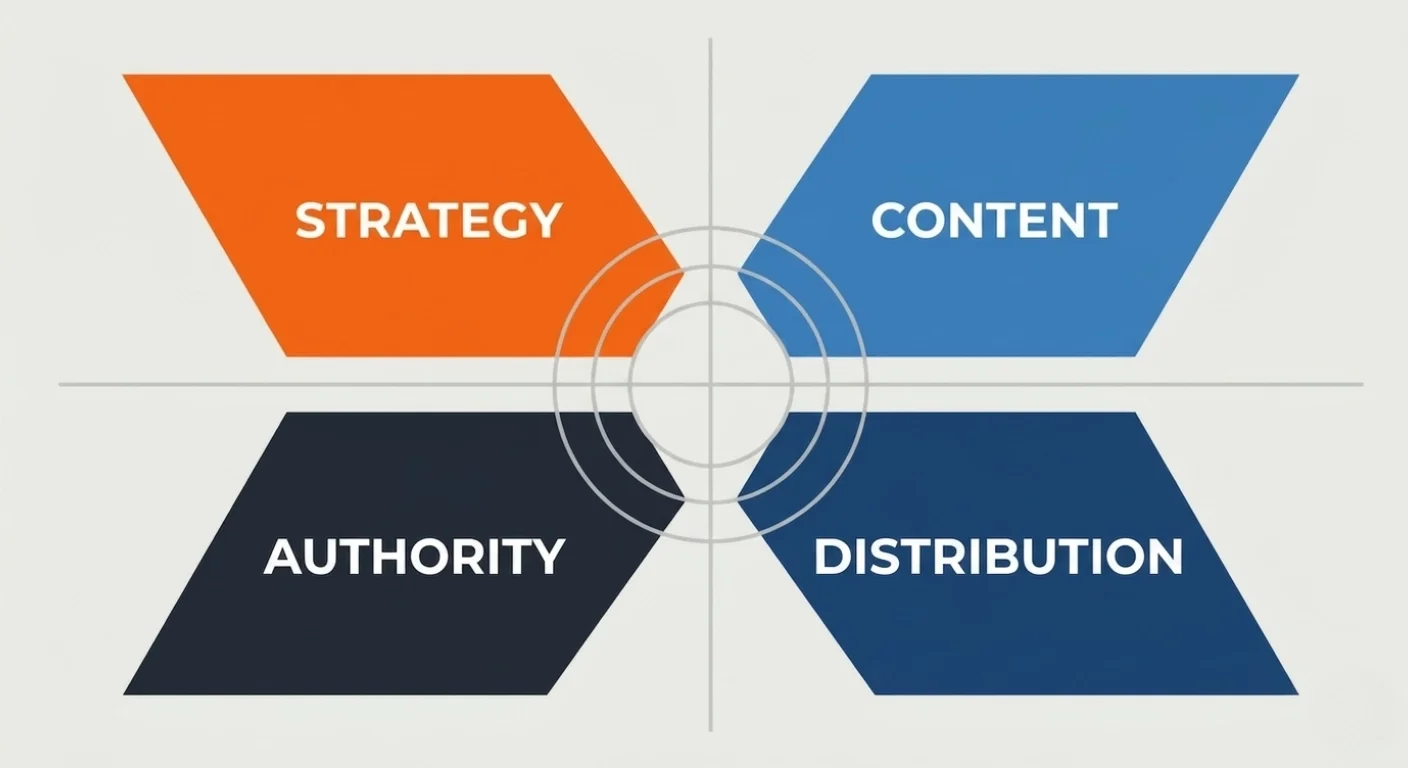 b2b-authorityFramework for Tech and Professional Services Companies Beauxhaus Integrated Marketing graphic