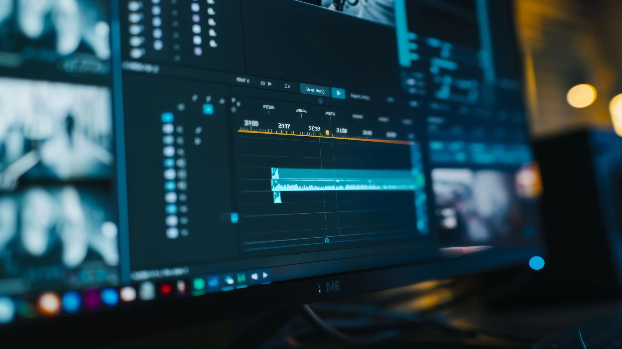 Corporate video project timeline on a computer screen
