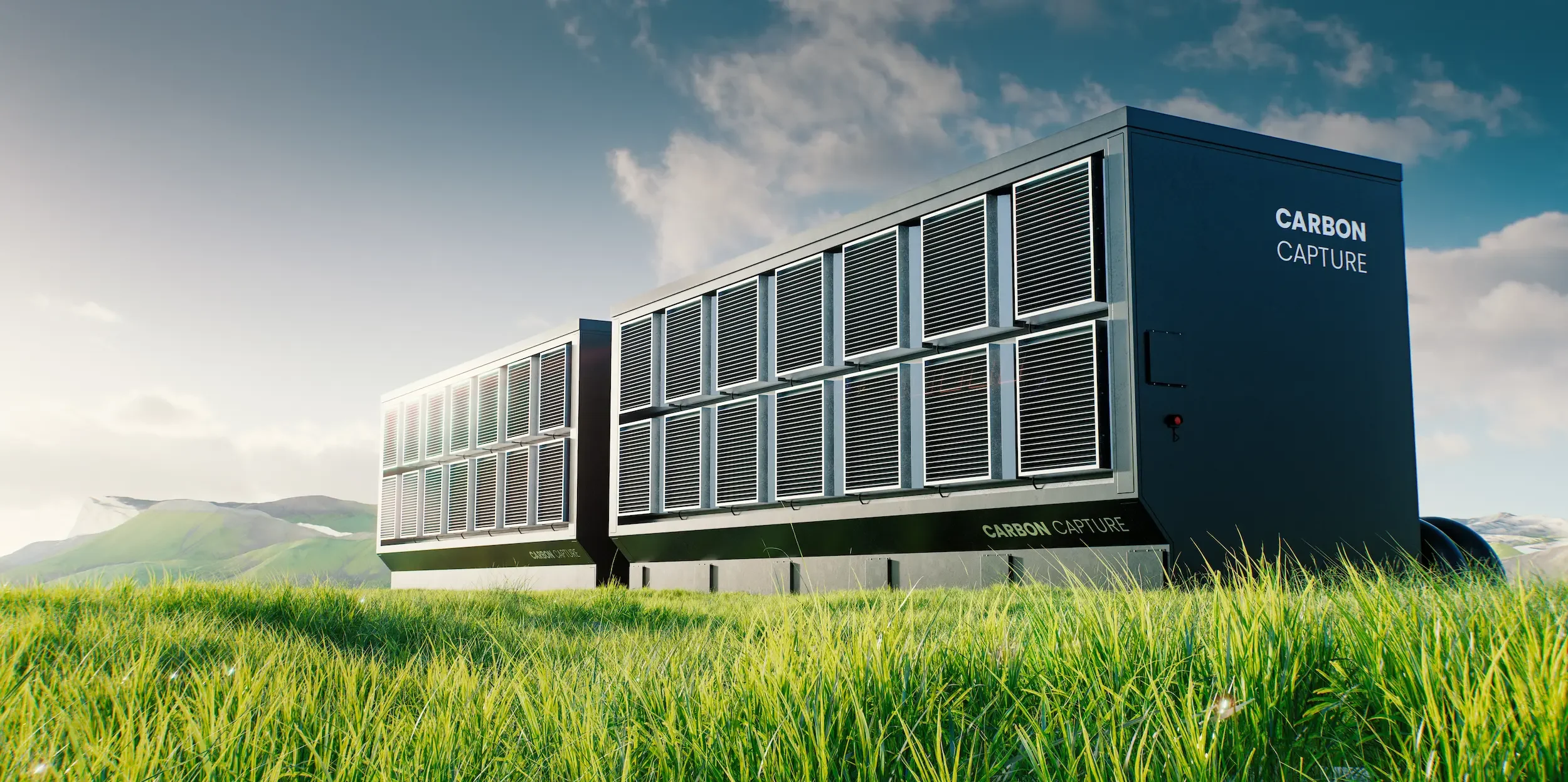 Industrial carbon capture facility symbolising deep tech and hard tech businesses using integrated B2B marketing services.