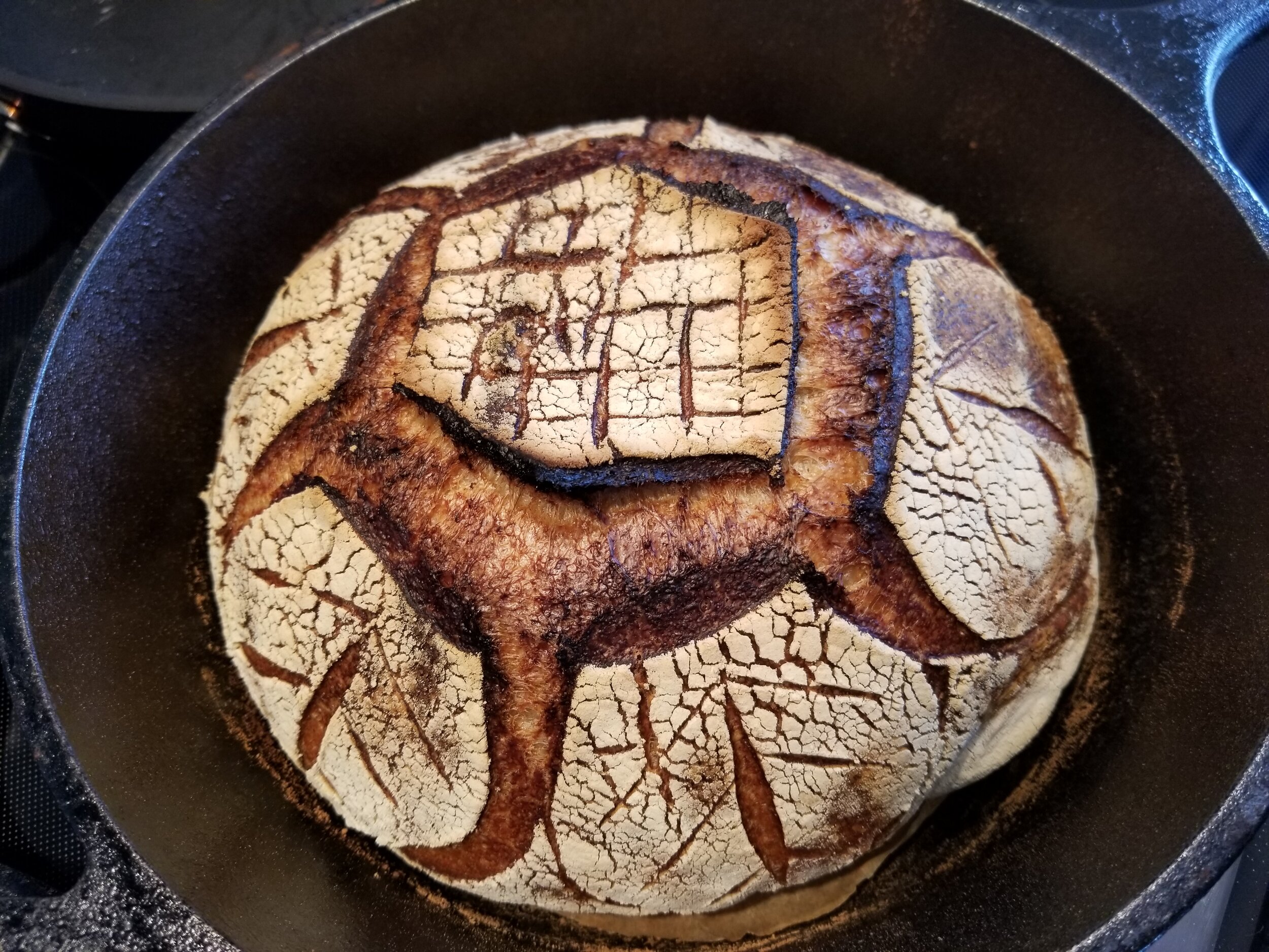 First time baking bread (Lodge combo cooker). : r/castiron