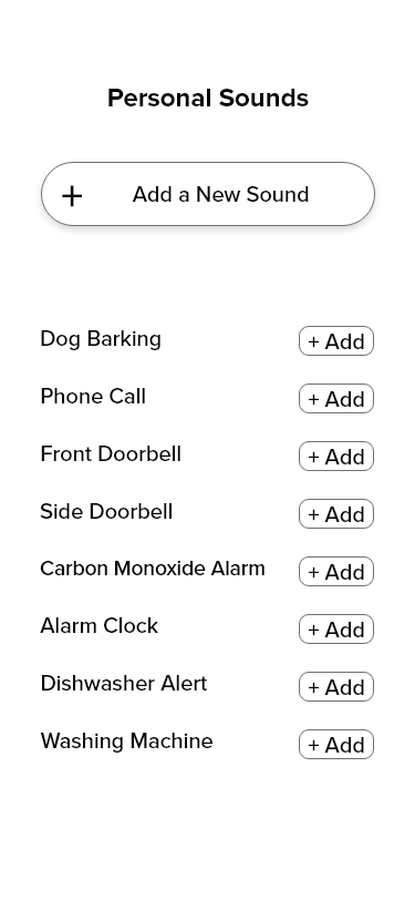 Users are given sound templates that they can add on the app.