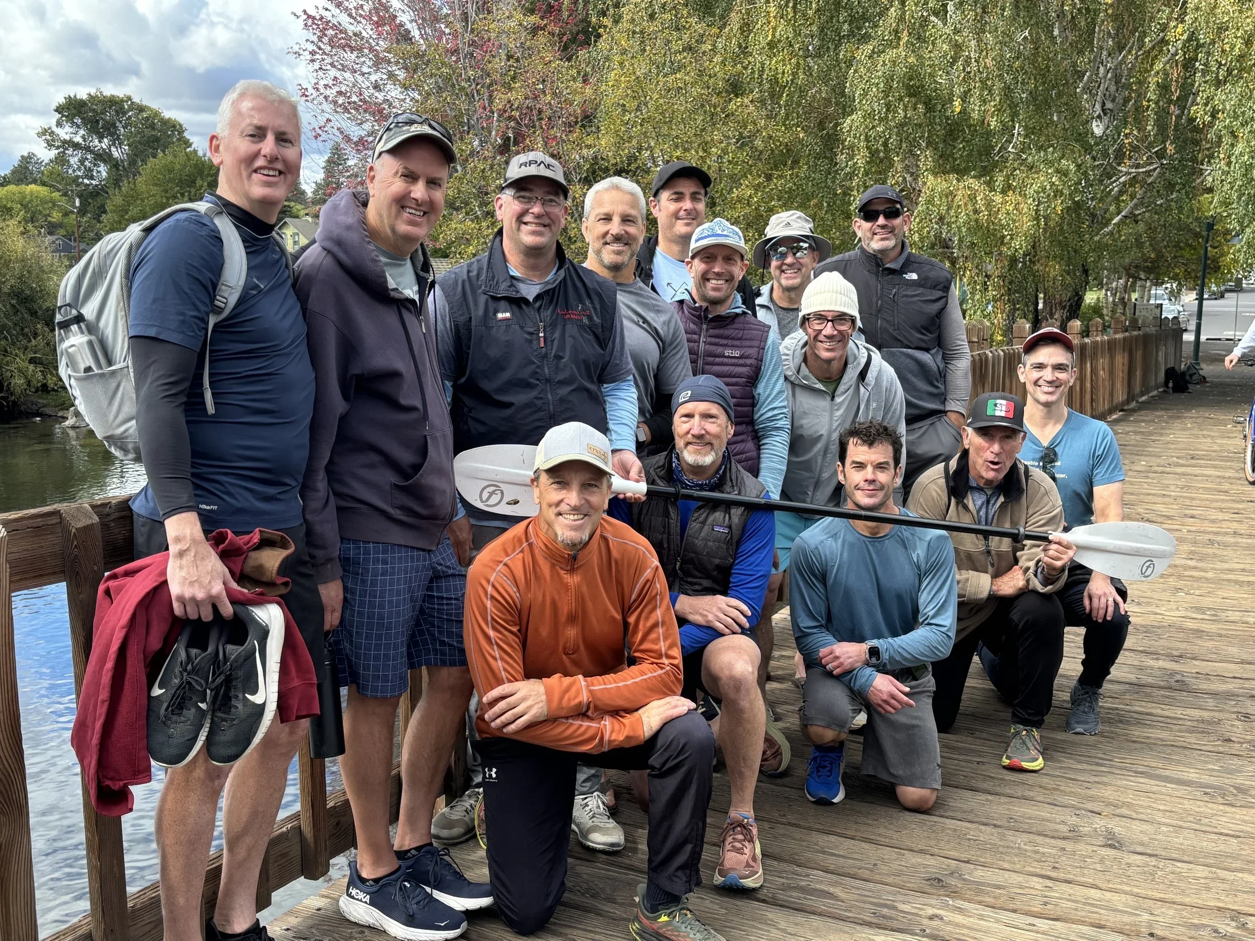 The 2025 RPAC competitors gathered on a riverside boardwalk in Bend, Oregon