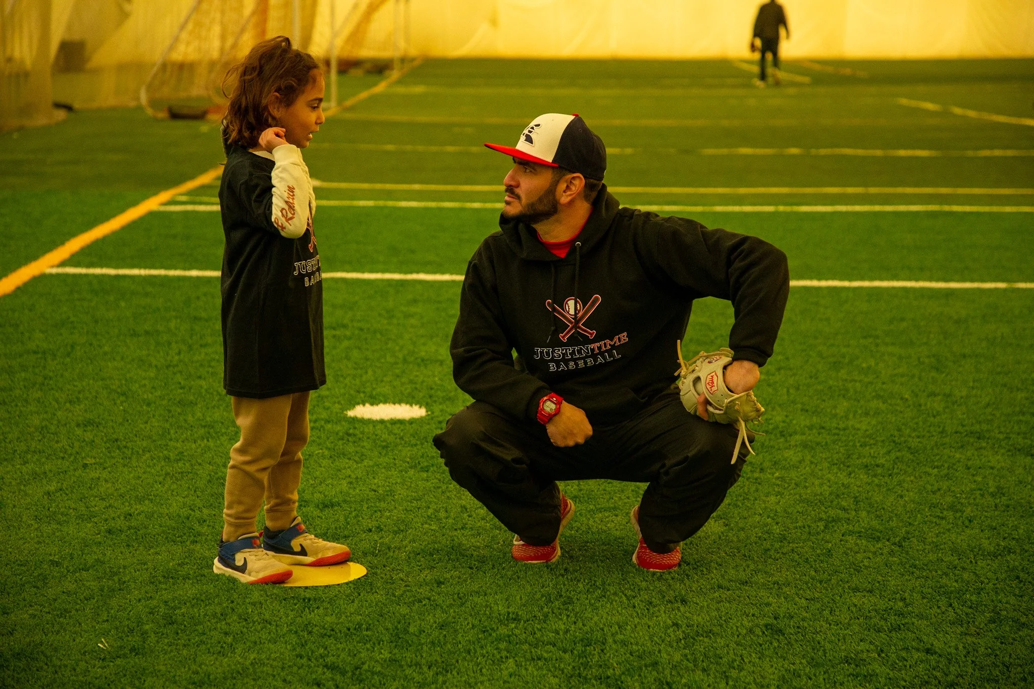 Be on eye level with your players