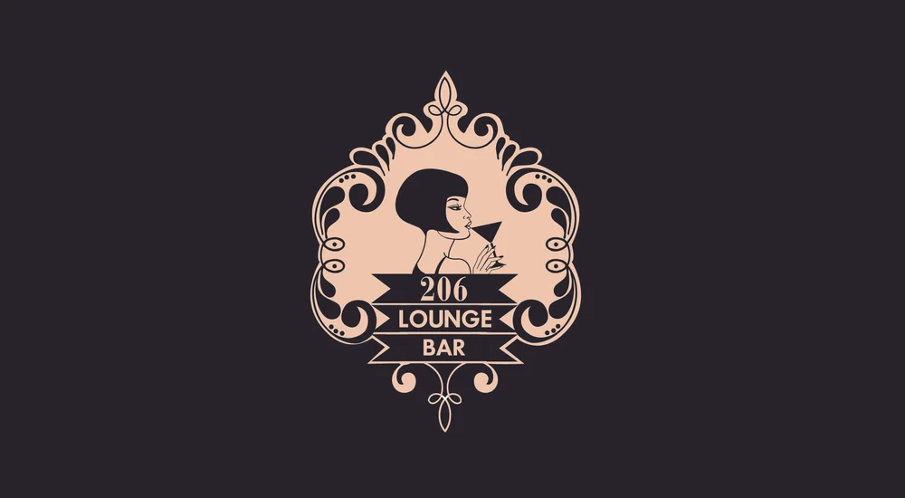 206 Lounge brand identity by Design Land NYC