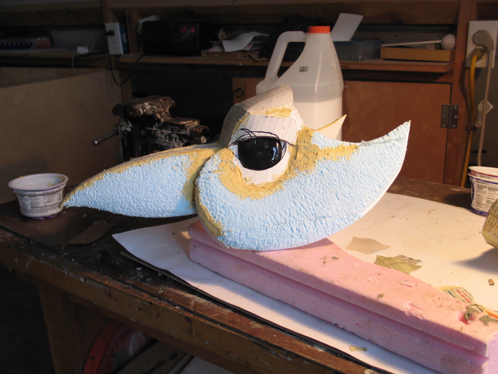  bird mask in progress for “Branches” 