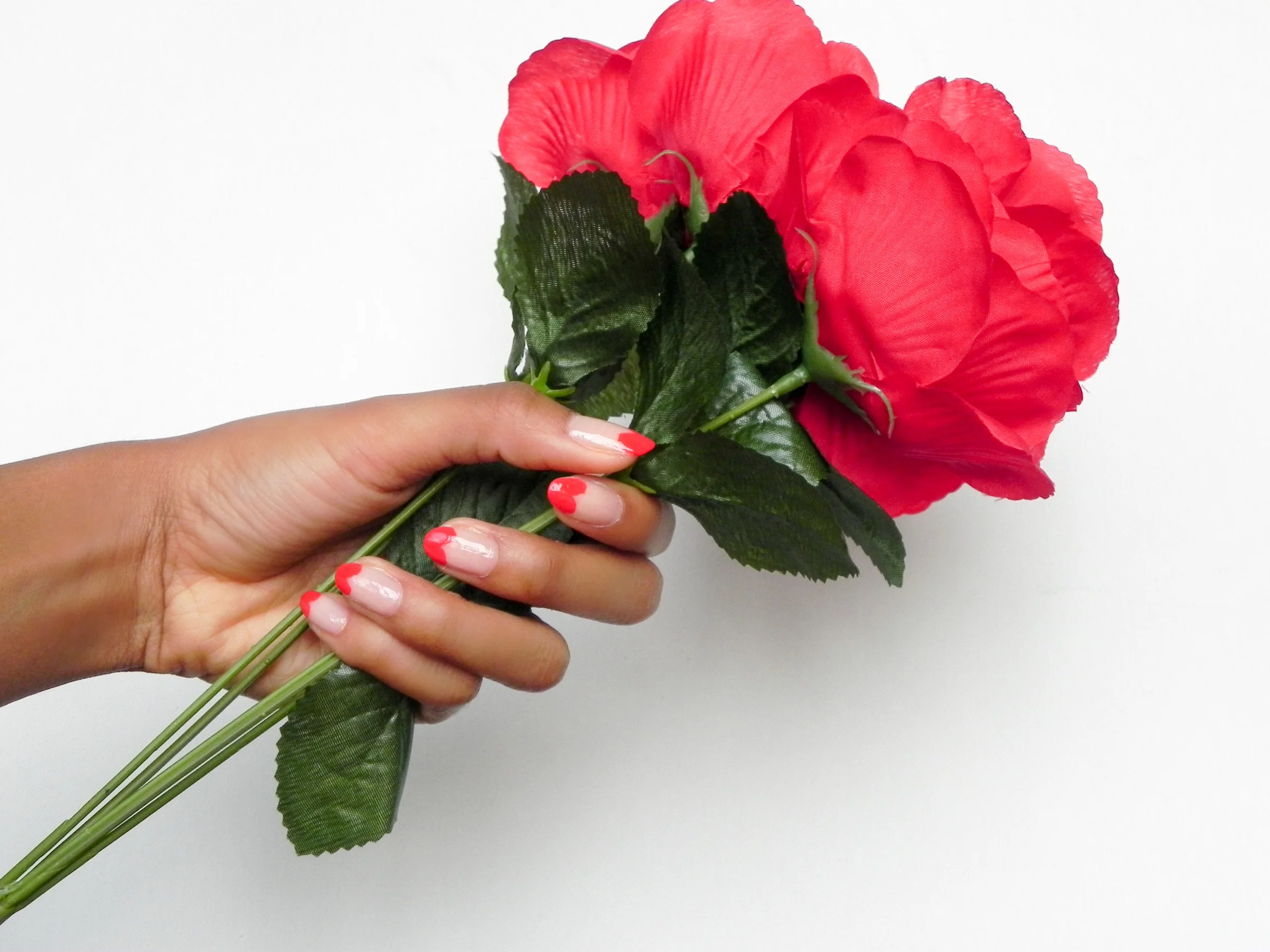 Valentine's Day Heart Tipped Nails