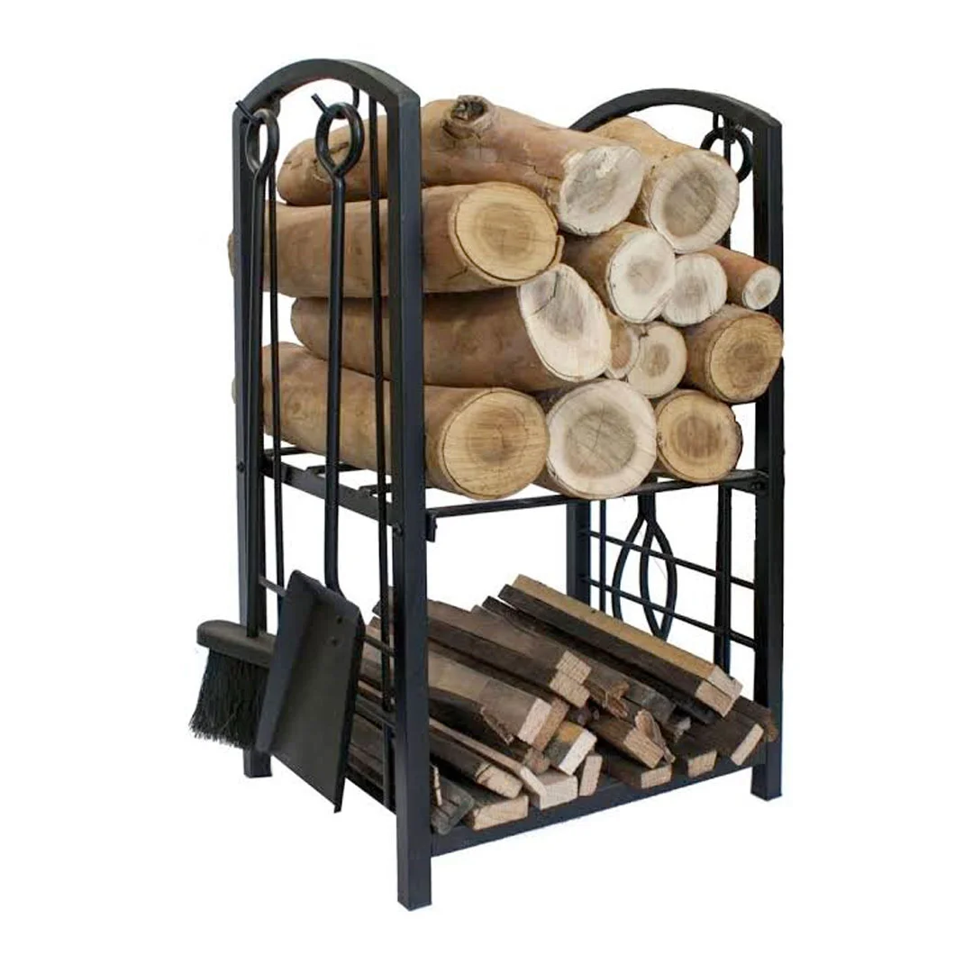 FIREUP - 2 Tier Wood Rack with Firetools