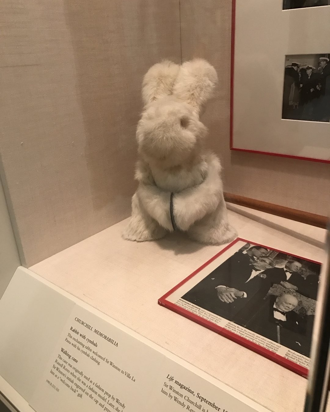 Today my phone reminded me that Winston Churchill had a stuffed bunny with cymbals and that I have met this bunny in person and so I&rsquo;ve basically met Winston Churchill. That&rsquo;s my #tinylittlejoy for the day.🐰