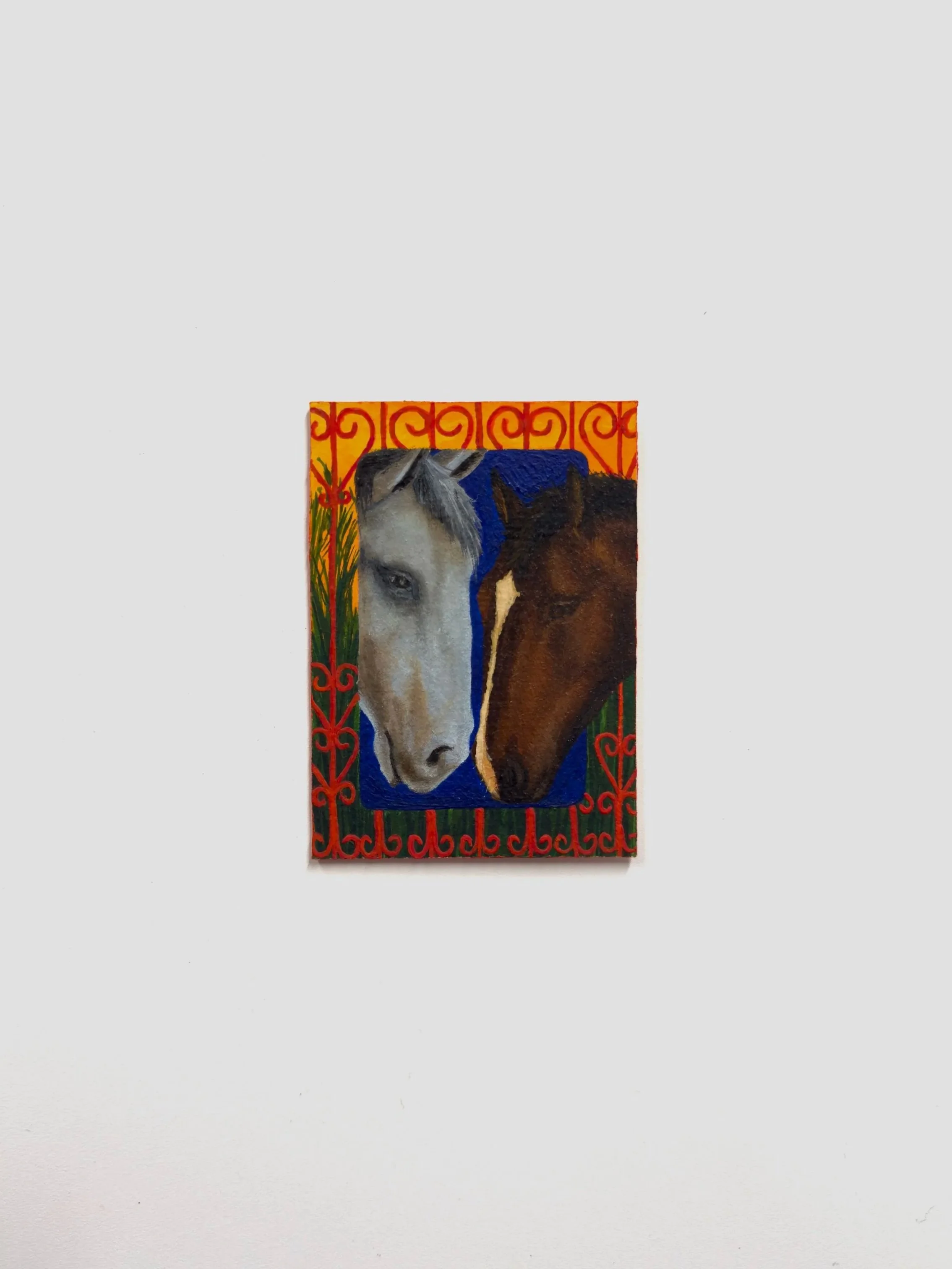   Fuerza  (Trading card with Galería Playera)  2.5 × 3.5 inches, Oil, acrylic, watercolor, and guache on paper, 2025   