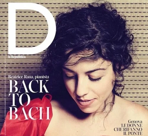 Beatrice Rana on cover of D-la Repubblica