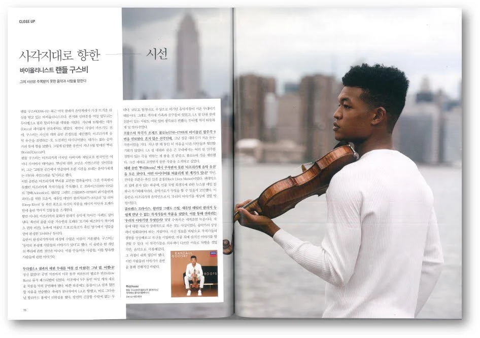 Randall Goosby featured in three major Korean media outlets