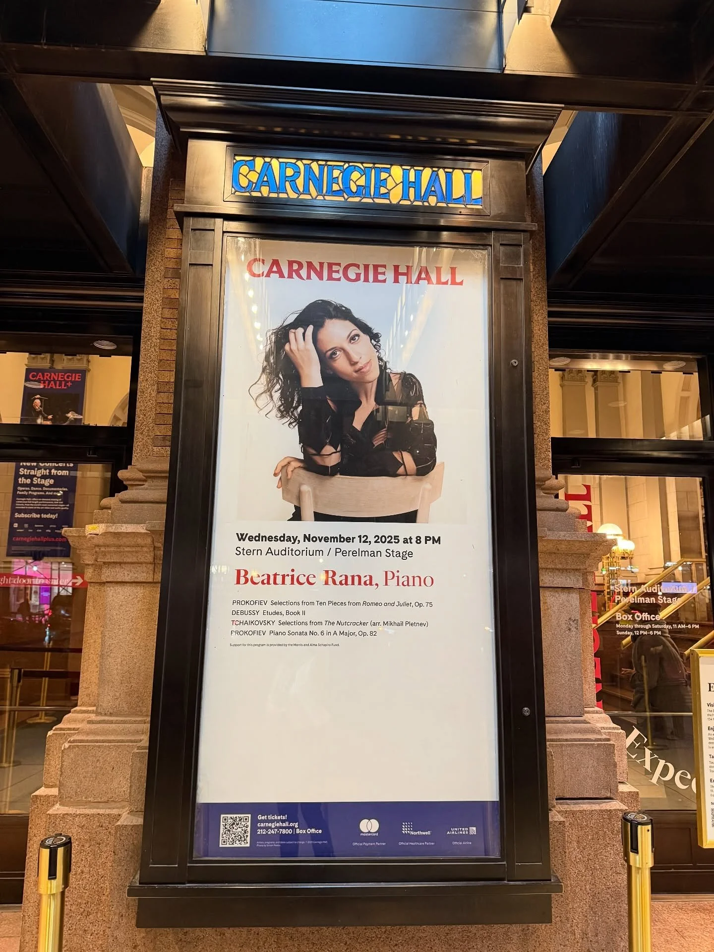 @BeatriceRana lit up @CarnegieHall tonight!💥 Her 5th Carnegie recital, 4th time in Stern Auditorium, 8th appearance at the hall since her Carnegie debut in 2019&mdash; and a program that was nothing short of heroic. Prokofiev&rsquo;s &ldquo;Romeo &a