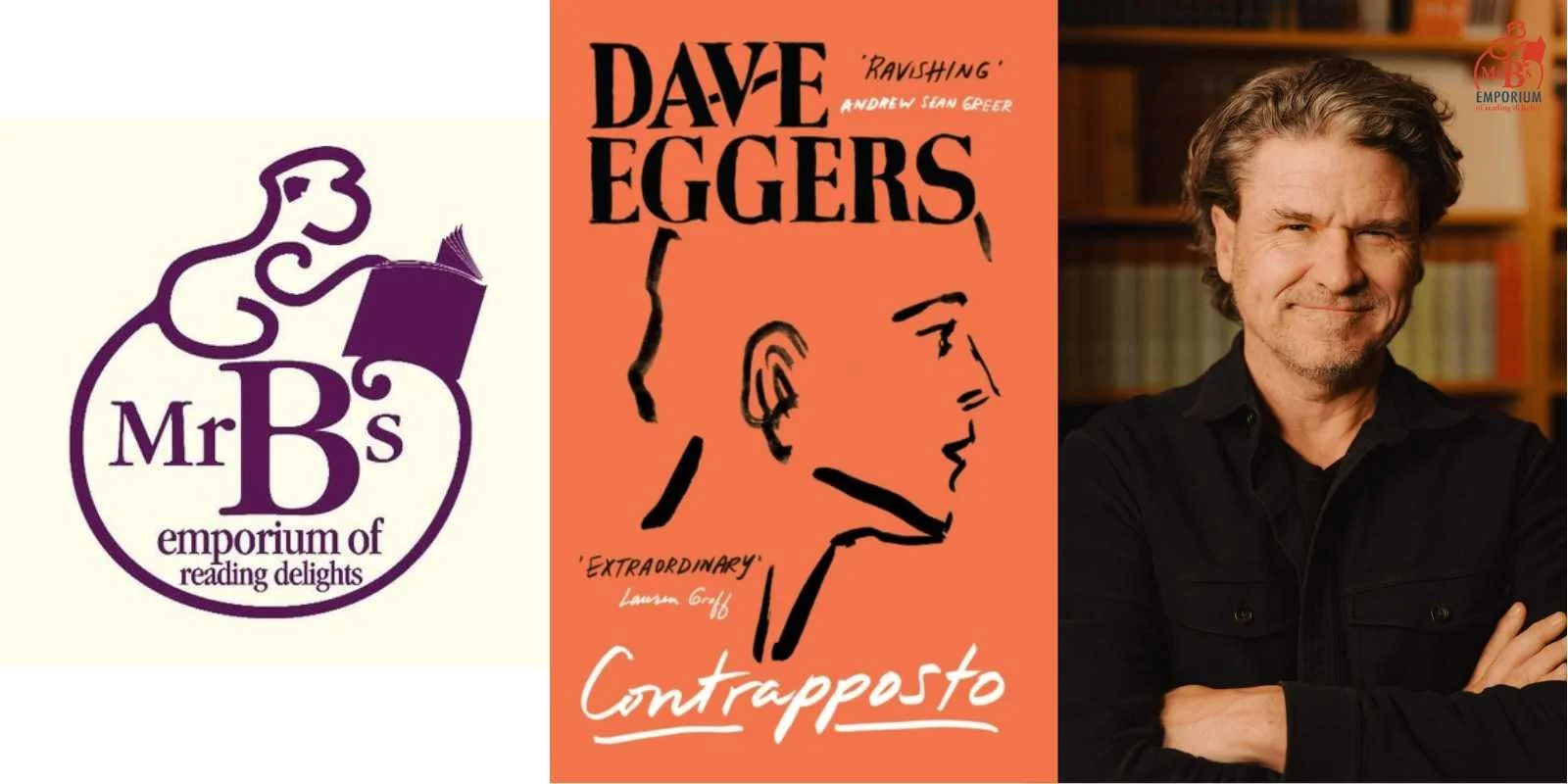 Mr B's!  Dave Eggers with Max Porter
