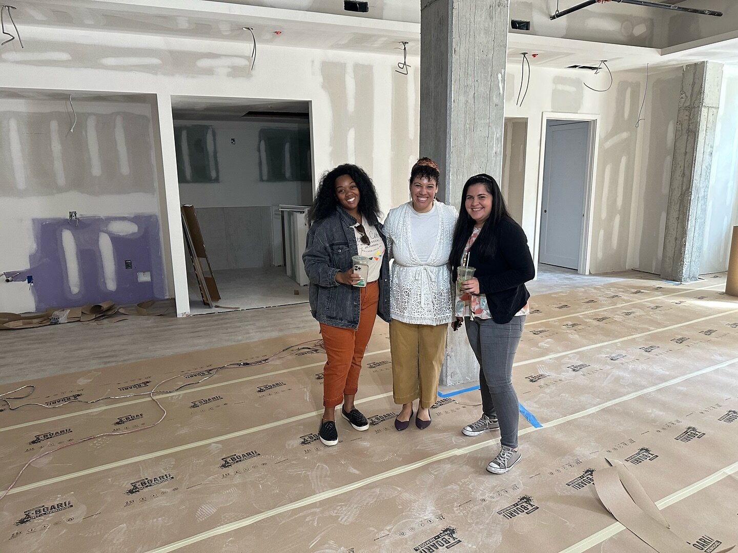 Ms. Devon, Ms. Morgen and Ms. Camila check out the new space in Northern Liberties 😍