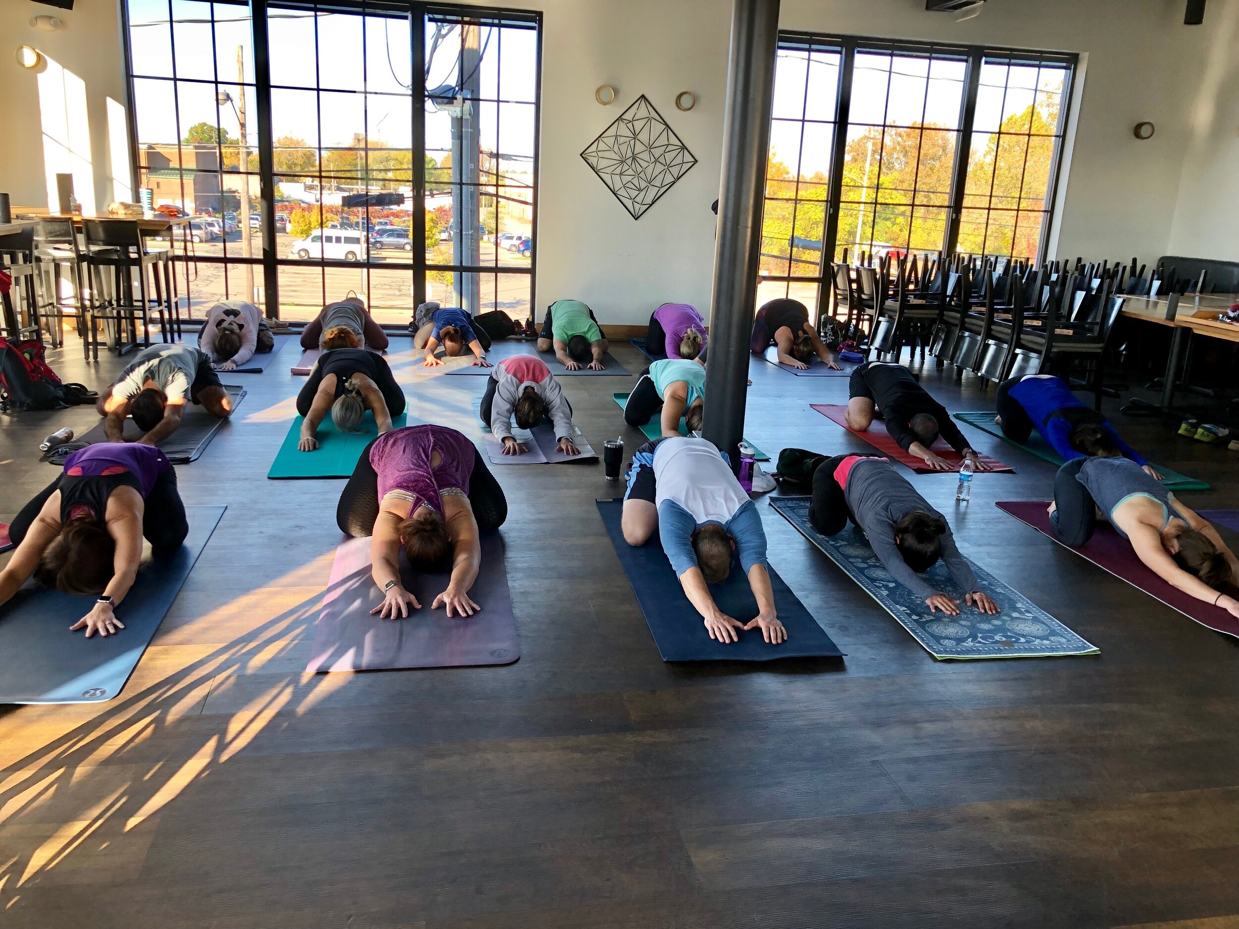 All-Levels Patio Yoga at BRIM Kitchen + Brewery — Bottoms Up! Yoga
