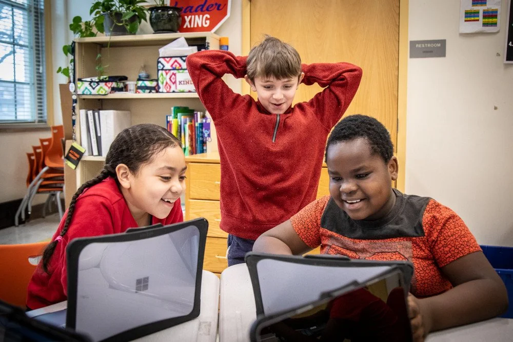 Students with Laptops