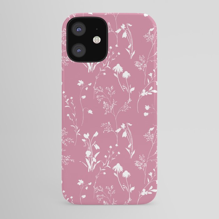 Obviously Pink Wildflowers Pink Lace iPhone Case