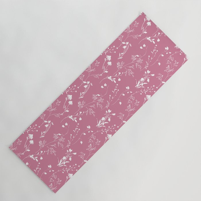 Obviously Pink Wildflowers Pink Lace Yoga Mat