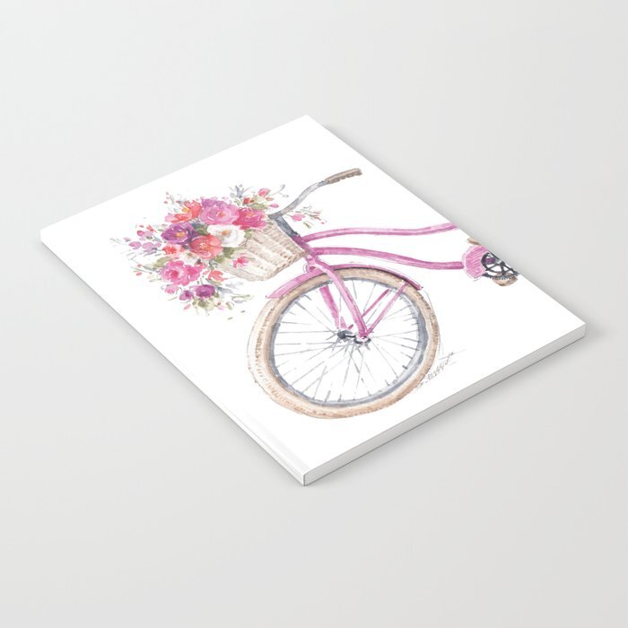 Obviously Pink Bicycle Notebook