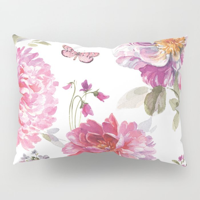 Obviously Pink Garden Pillow Shams