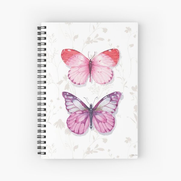 Obviously Pink Butterflies Spiral Notebook