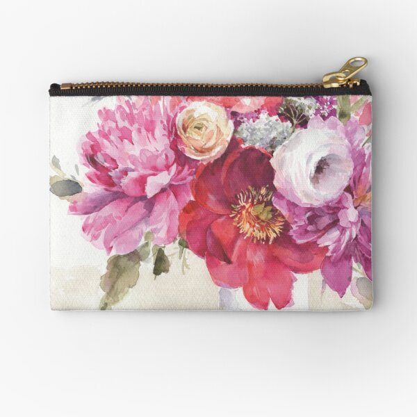Obviously Pink Bouquet Zipper Pouch