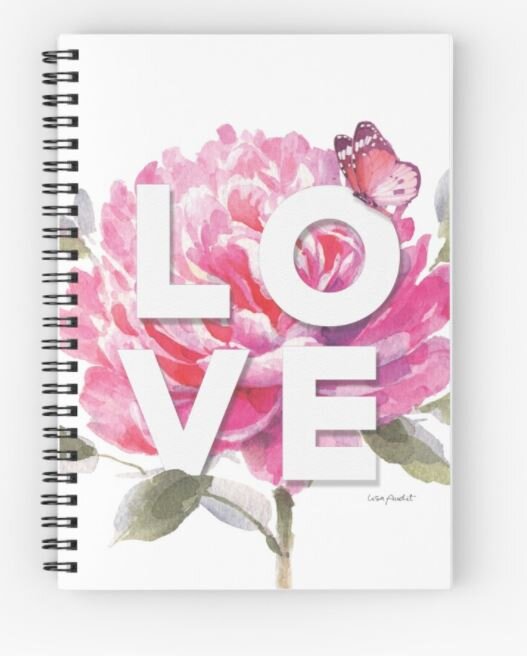 Love Pink Spiral Notebook