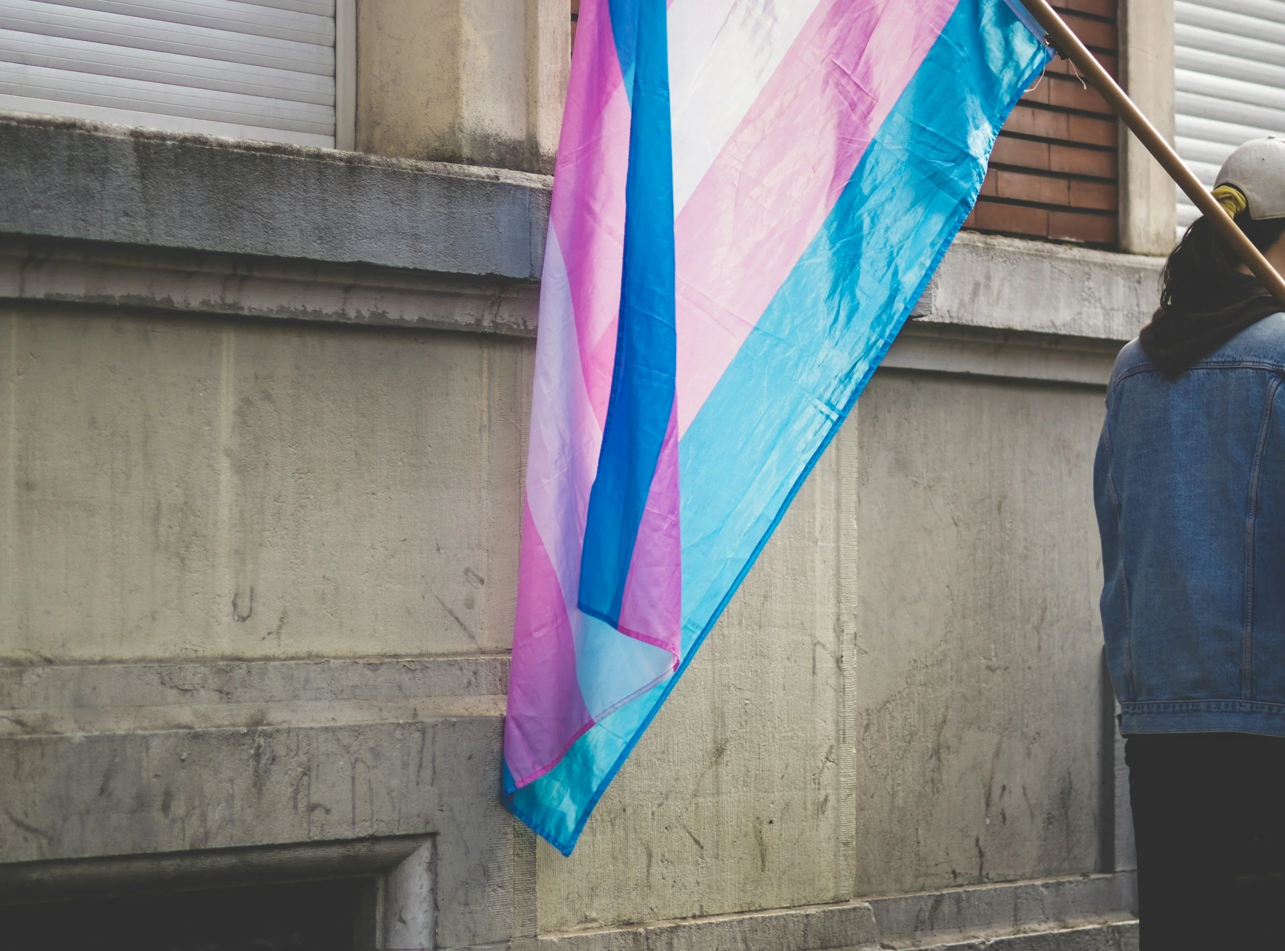  The transgender Pride flag.  