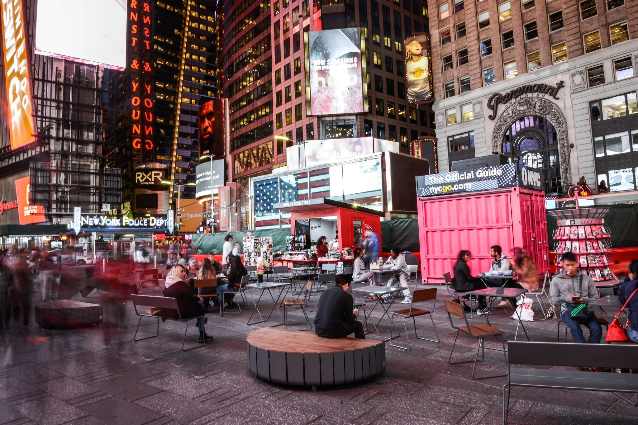   Vestre in Times Square, New York City.  Photos courtesy of Vestre 