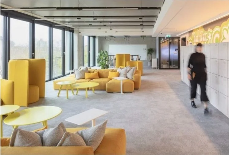 A lounge at the Contentful workplace. 