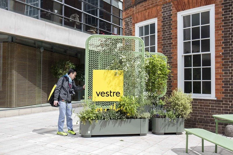  Vestre vertical planters in London.  
