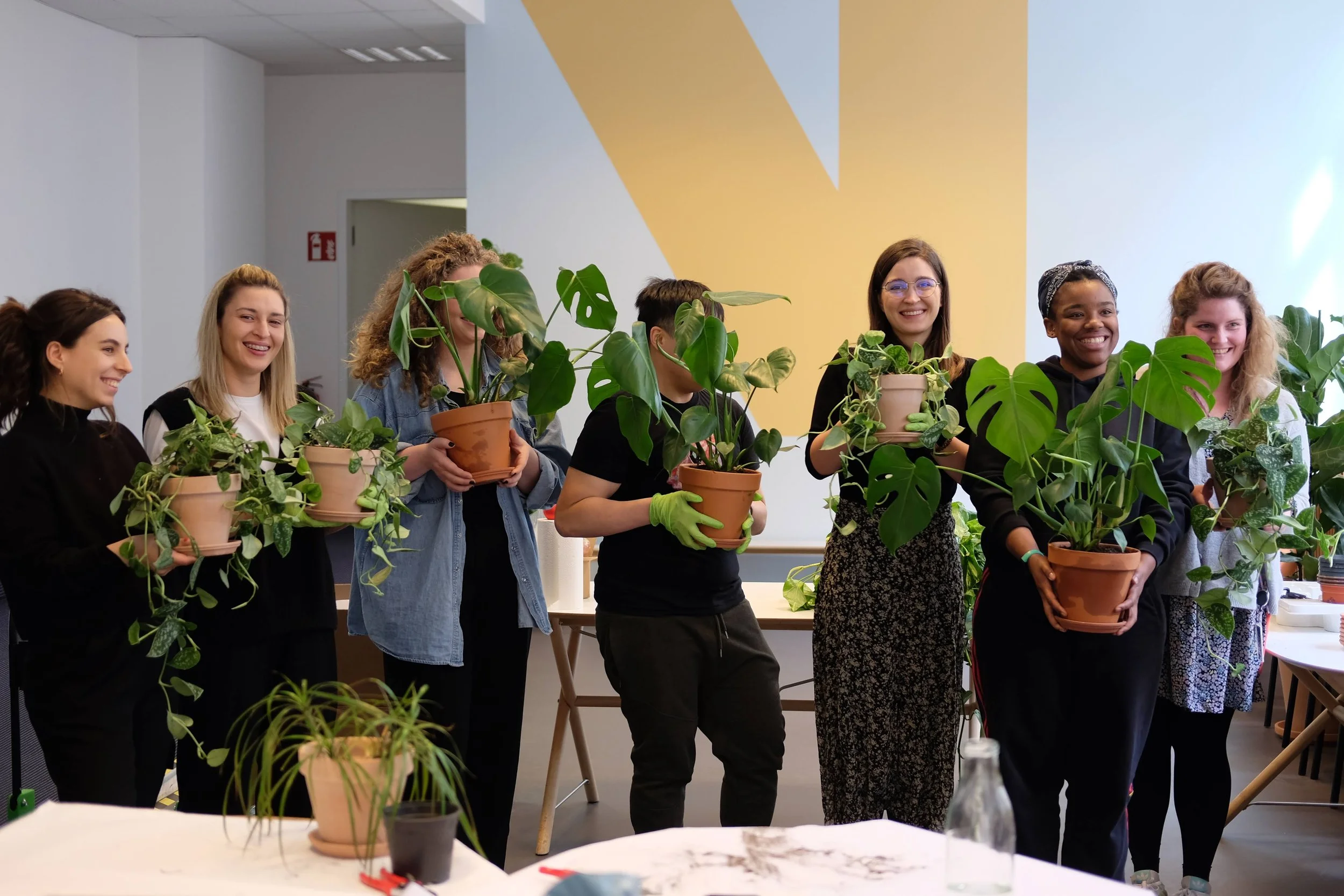  The participants were happy to learn they could take their potted plants home! 