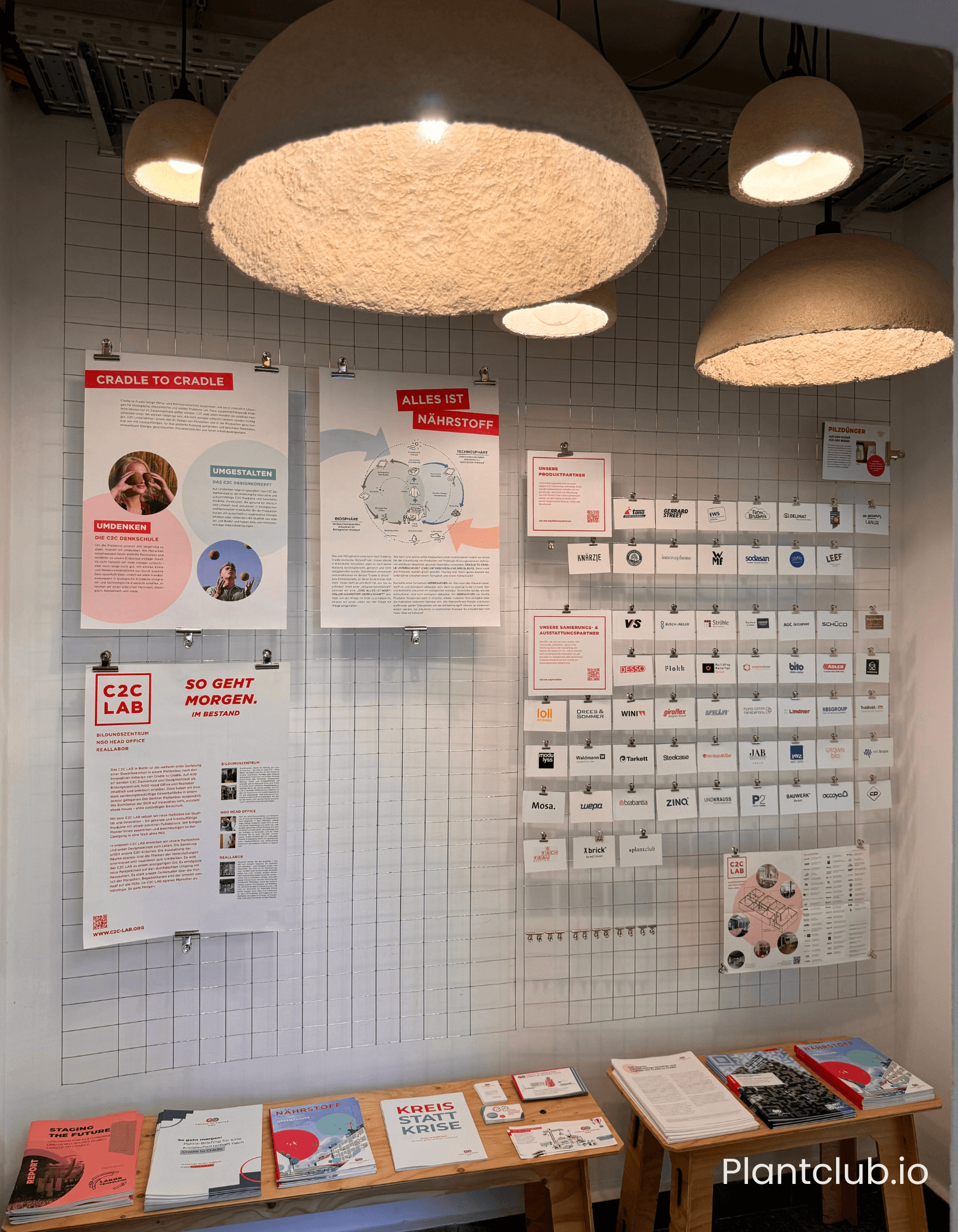 Wall of informations at Cradle 2 Cradle Berlin