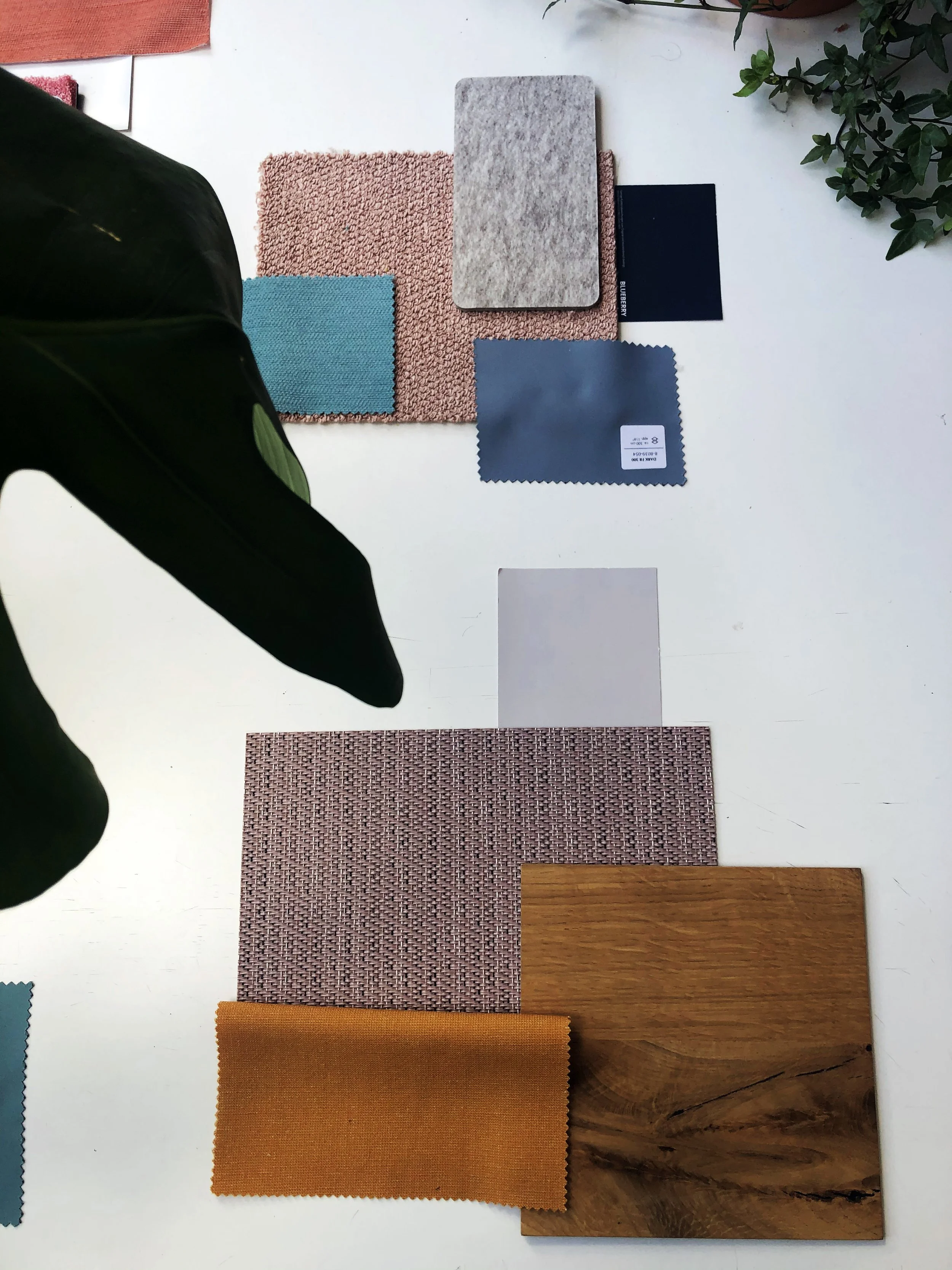 Testing various design materials together.