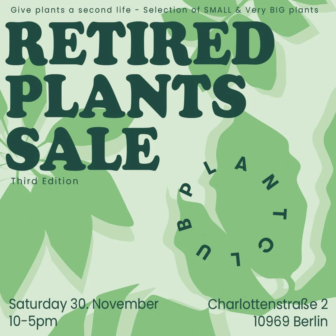 Poster for our retired plant pop up on the 30.november