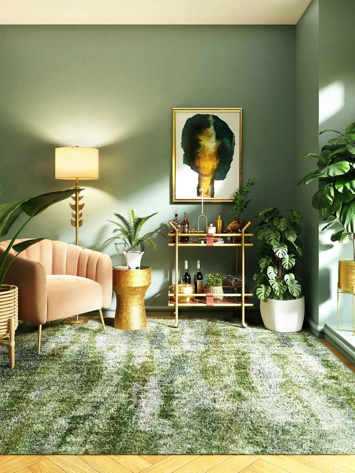  Consider adding multiple textures to a room to mirror natural randomness. 
