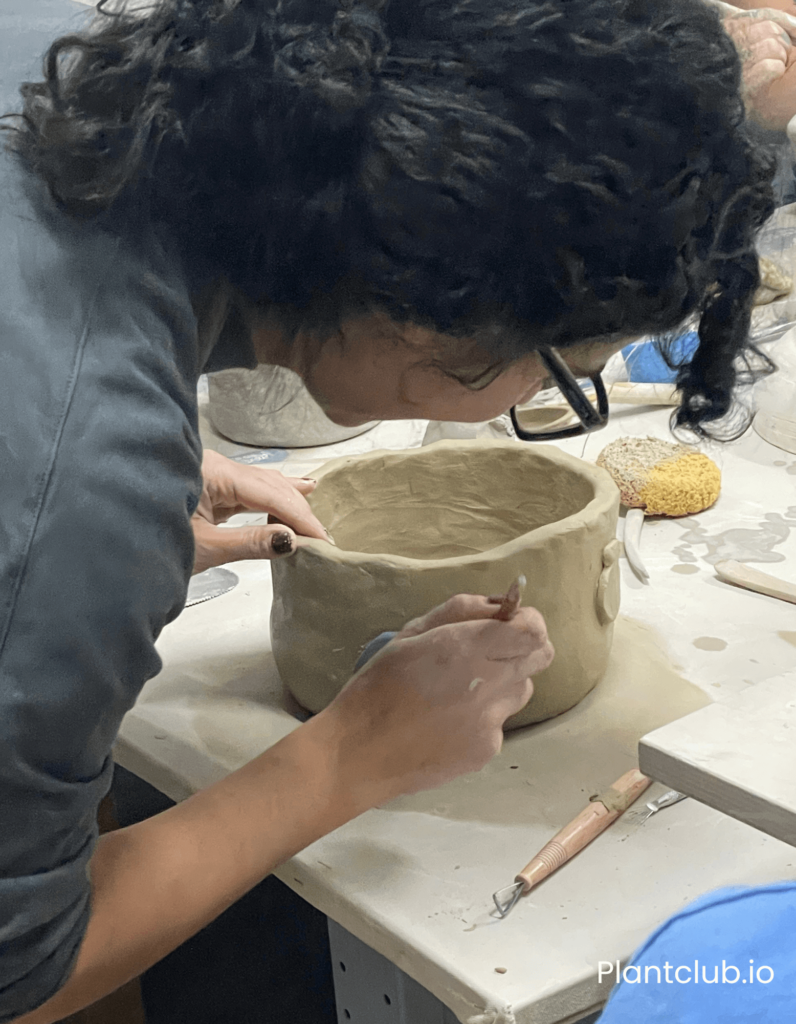 Handcrafting the future pot. 