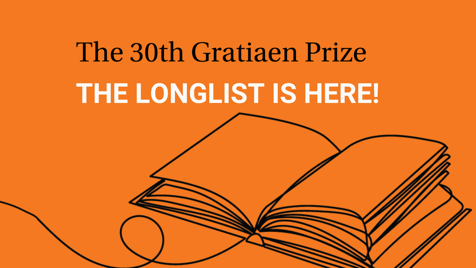 Longlist for The 30th Gratiaen Prize