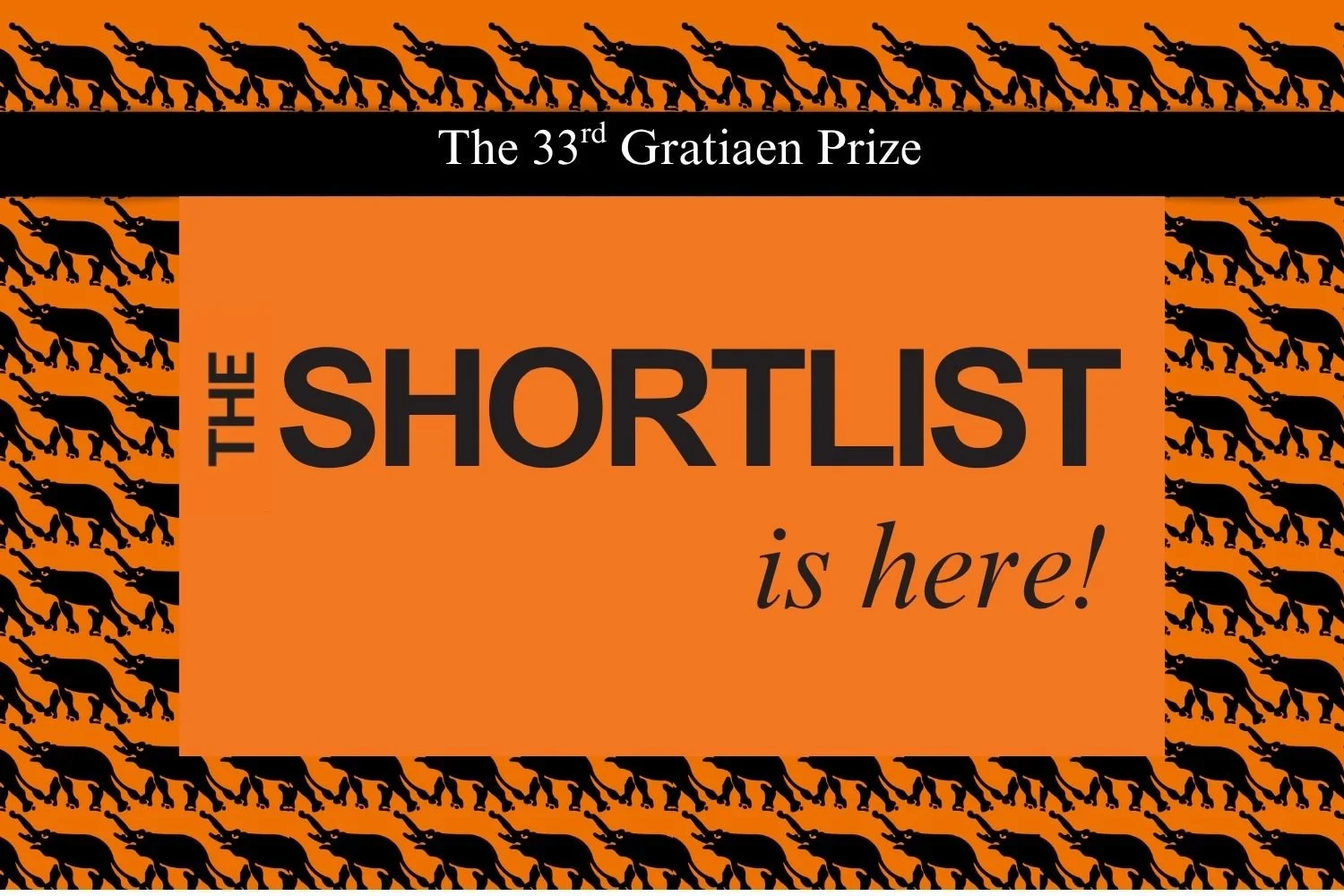 The Shortlist for The 33rd Gratiaen Prize 