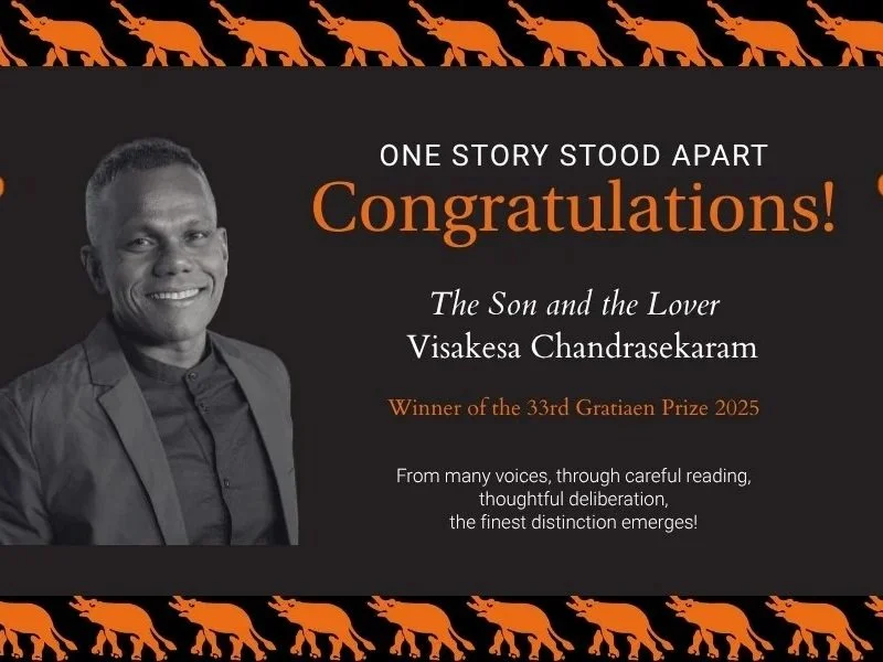 33rd Gratiaen Prize - Report and Winner Citation