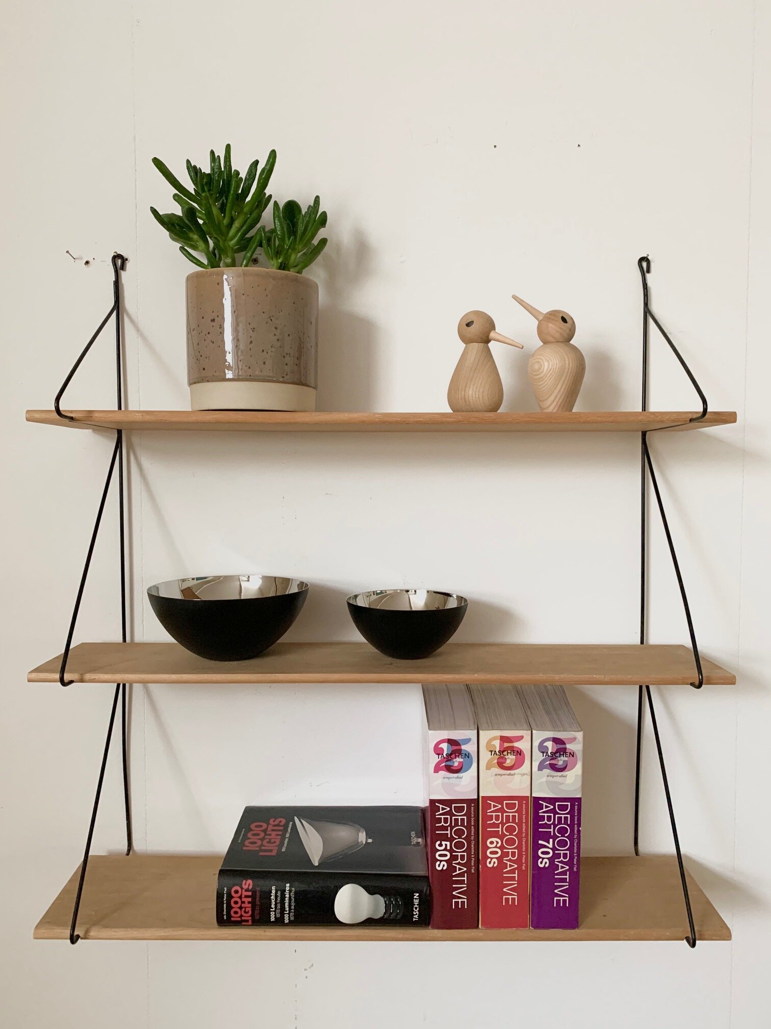 1960’s String style modular wall shelf