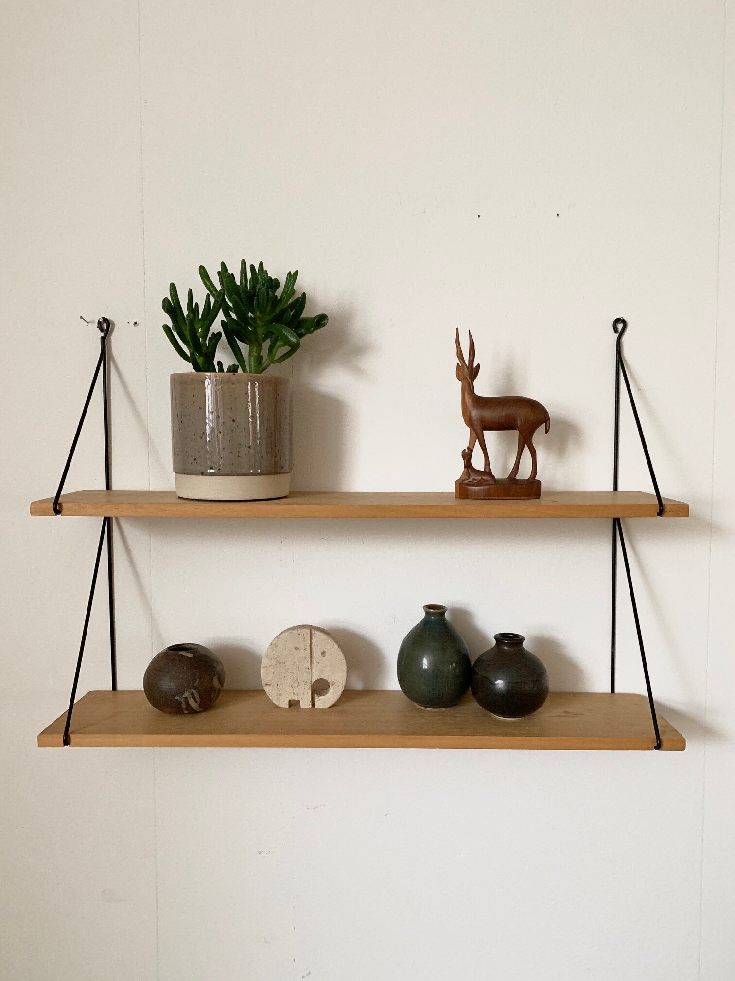 1960’s String style modular wall shelf