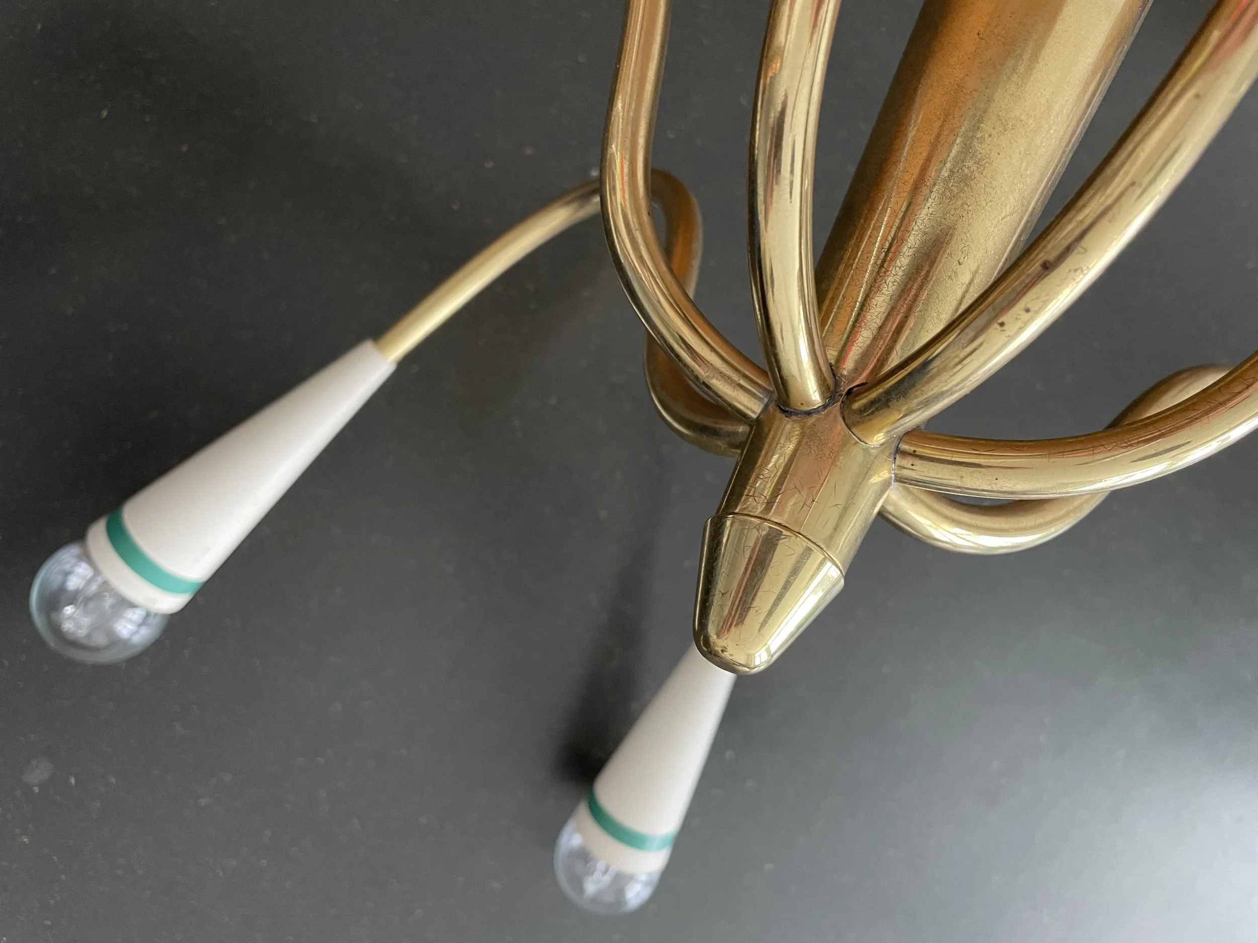 Mid Century Messing Sputnik Lampe